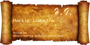 Hartig Izabella névjegykártya